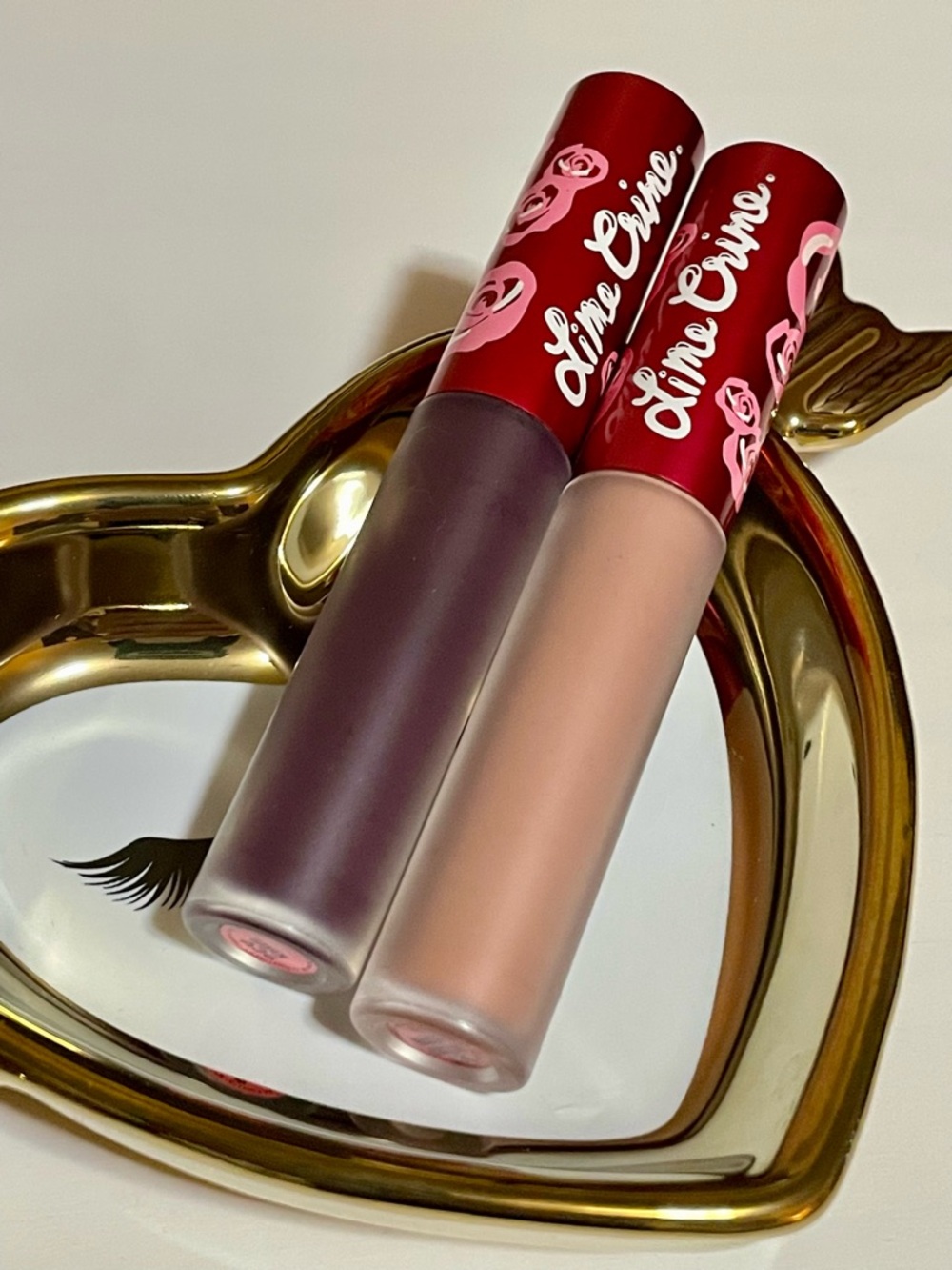Lime Crime Velvetines Matte Liquid Lipstick Set - Raven & Marshmallow NWOB